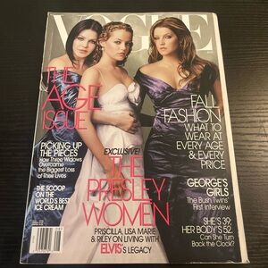Vogue Magazine August 2004 Priscilla, Lisa Marie & Riley Presley No Label